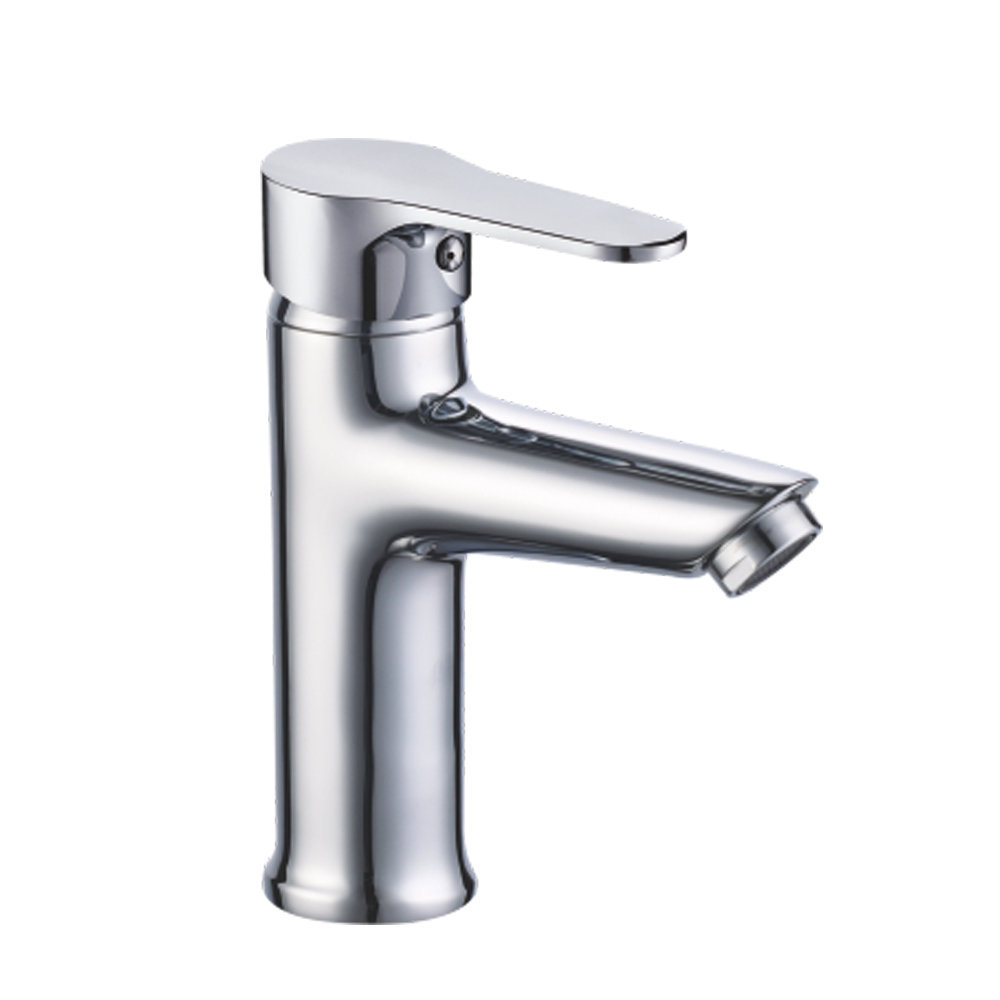 Chromowana bateria umywalkowa