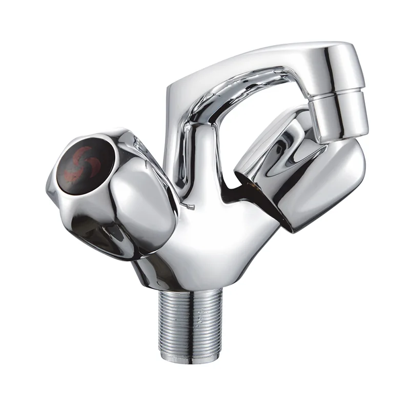 Bateria umywalkowa z podwójnym uchwytem i jednym otworem