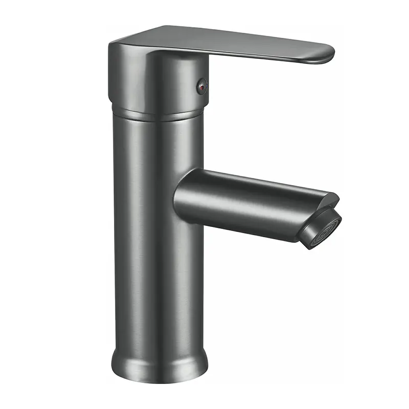 Szara bateria umywalkowa w kolorze brązu