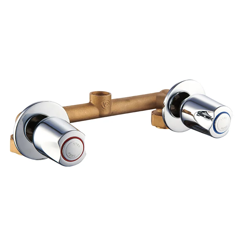 Naścienna, podtynkowa bateria prysznicowa z podwójnym sterowaniem